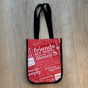 Reusable Small Red and Black Lululemon Tote Bag